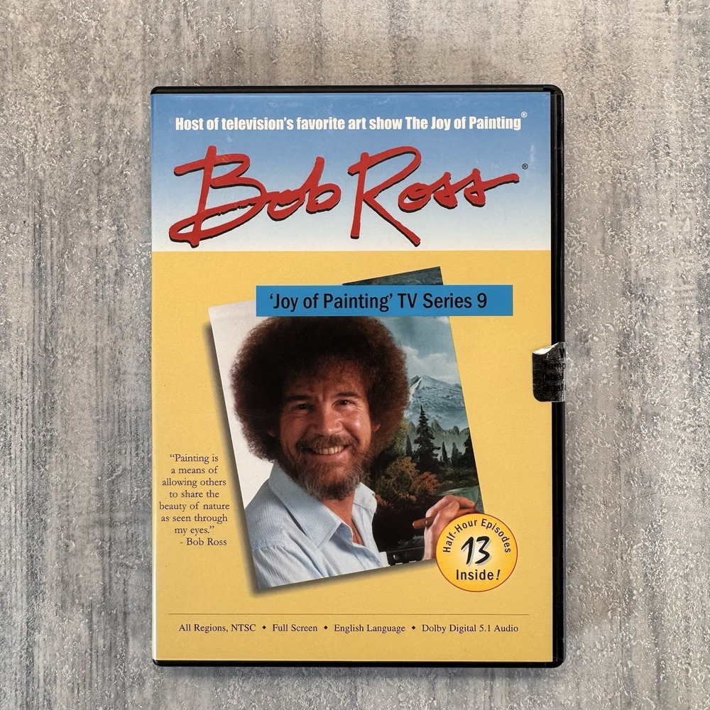Bob Ross The Joy Of Painting TV Series 9 DVD 3-Disc Set RARE New Sealed